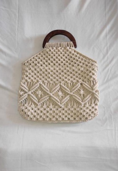 Geometric Knot Macramé Tote