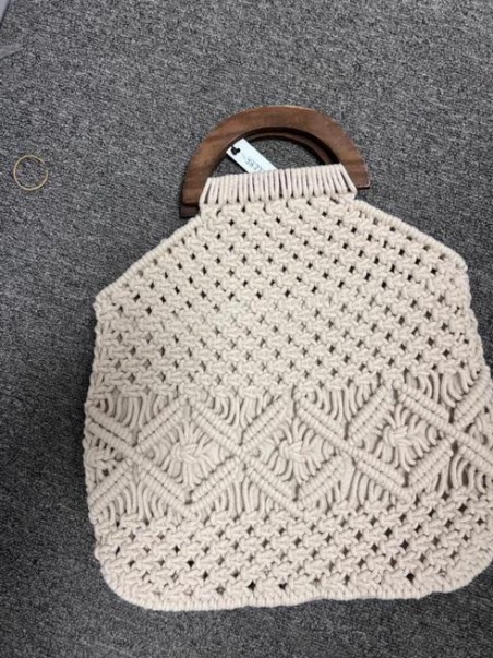 Geometric Knot Macramé Tote