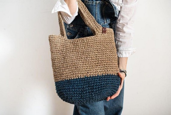 Burlap Boho Satchel