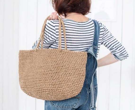 Burlap Boho Satchel