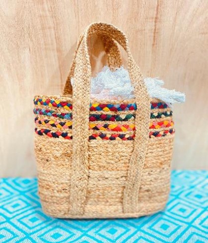 Burlap Boho Satchel