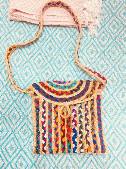 Burlap Boho Satchel