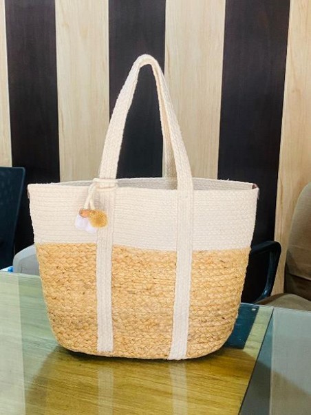 Burlap Boho Satchel