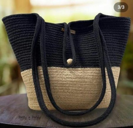 Burlap Boho Satchel
