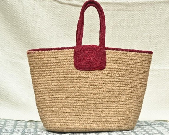 Burlap Boho Satchel