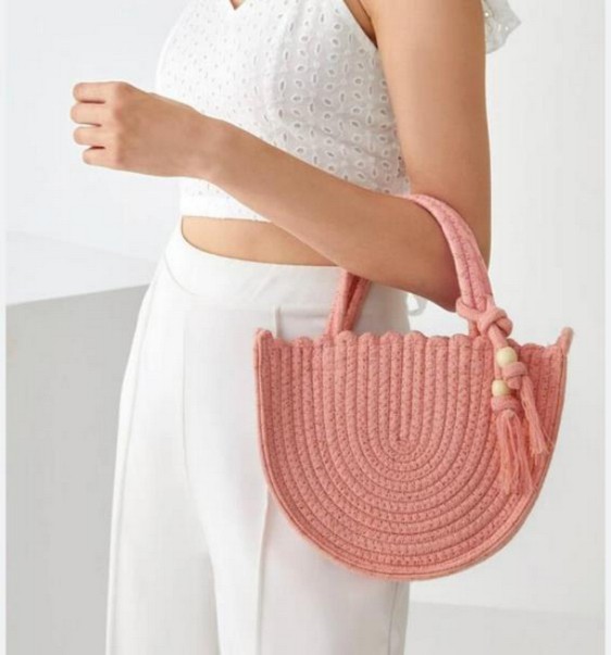 Burlap Boho Satchel
