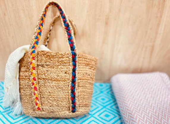 Burlap Boho Satchel