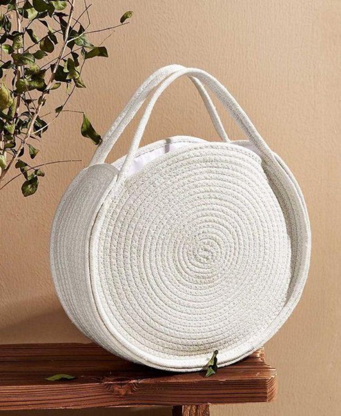 Burlap Boho Satchel