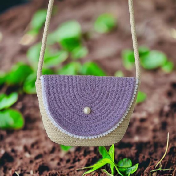 Burlap Boho Satchel