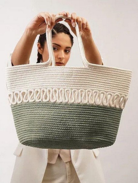 Burlap Boho Satchel