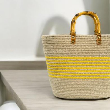Burlap Boho Satchel