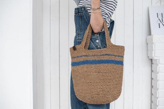 Burlap Boho Satchel